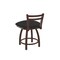 Holland Bar Stool Co 18" Low Back Swivel Vanity Stool, Bronze Finish, Graph Coal Seat 41118BZ018 - alternate 4